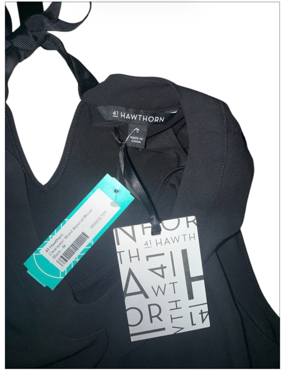 41 Hawthorn Black Sleeveless Twist-Front Camisole - Picture 6 of 7